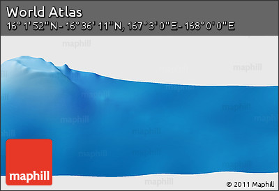 Physical Panoramic Map of the Area around 16° 19' 2" N, 167° 31' 30" E