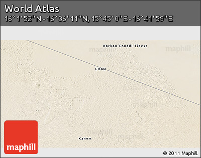 Satellite 3D Map of the Area around 16° 19' 2" N, 16° 13' 30" E