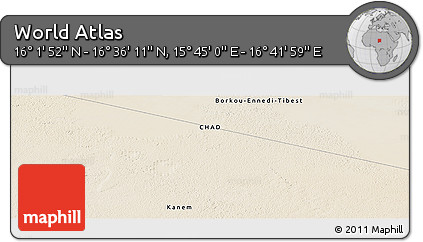 Satellite Panoramic Map of the Area around 16° 19' 2" N, 16° 13' 30" E