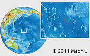 Physical Location Map of the area around 16° 19' 2" N, 170° 4' 29" E