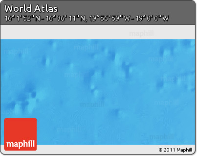 Physical 3D Map of the Area around 16° 19' 2" N, 19° 28' 30" W