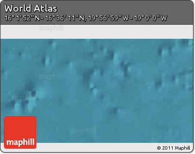 Satellite 3D Map of the Area around 16° 19' 2" N, 19° 28' 30" W