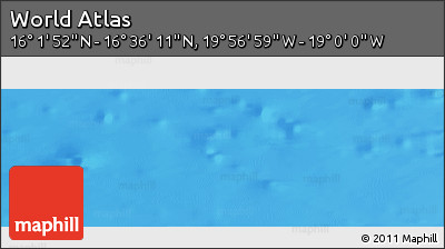 Physical Panoramic Map of the Area around 16° 19' 2" N, 19° 28' 30" W
