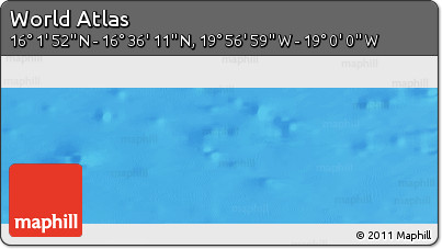 Physical Panoramic Map of the Area around 16° 19' 2" N, 19° 28' 30" W