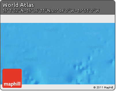 Physical 3D Map of the Area around 16° 19' 2" N, 20° 19' 30" W