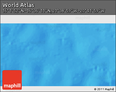 Physical 3D Map of the Area around 16° 19' 2" N, 21° 10' 29" W