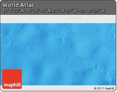 Shaded Relief 3D Map of the Area around 16° 19' 2" N, 21° 10' 29" W