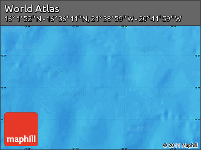Physical Map of the Area around 16° 19' 2" N, 21° 10' 29" W