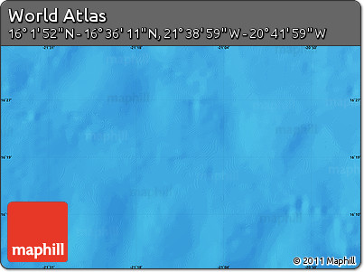 Physical Map of the Area around 16° 19' 2" N, 21° 10' 29" W