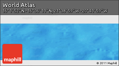Shaded Relief Panoramic Map of the Area around 16° 19' 2" N, 21° 10' 29" W