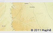 Physical 3D Map of the area around 16° 19' 2" N, 27° 16' 29" E