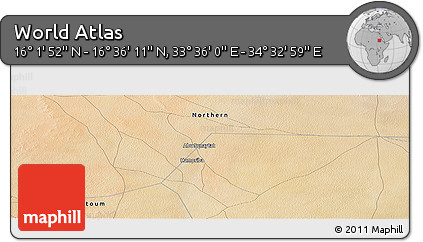 Satellite Panoramic Map of the Area around 16° 19' 2" N, 34° 4' 30" E