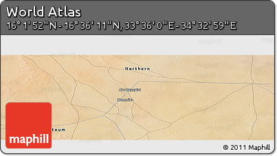 Satellite Panoramic Map of the Area around 16° 19' 2" N, 34° 4' 30" E