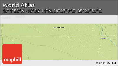 Physical Panoramic Map of the Area around 16° 19' 2" N, 34° 55' 29" E