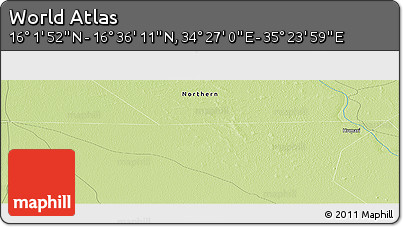 Physical Panoramic Map of the Area around 16° 19' 2" N, 34° 55' 29" E