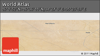 Satellite Panoramic Map of the Area around 16° 19' 2" N, 34° 55' 29" E