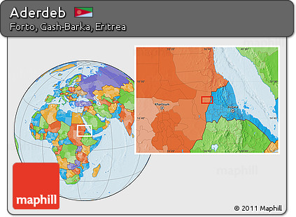 Political Location Map of Aderdeb