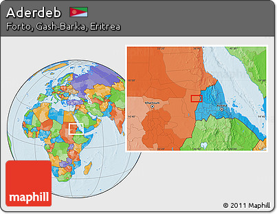Political Location Map of Aderdeb