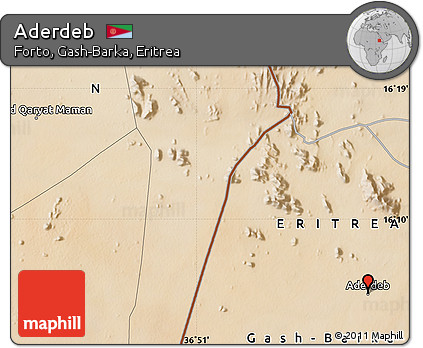 Satellite Map of Aderdeb