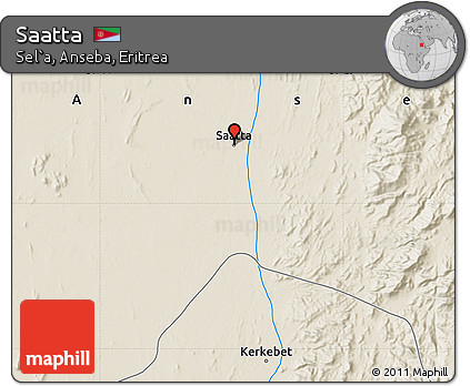 Shaded Relief Map of Saatta