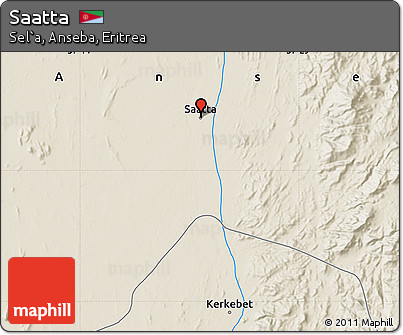 Shaded Relief Map of Saatta