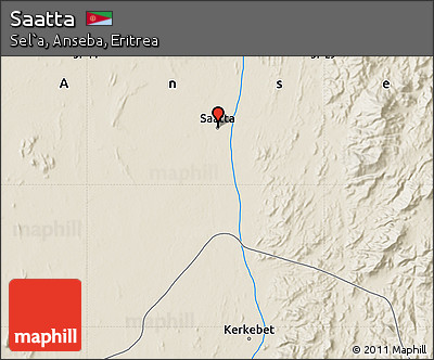 Shaded Relief Map of Saatta