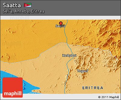 Political Panoramic Map of Saatta