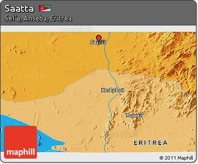 Political Panoramic Map of Saatta