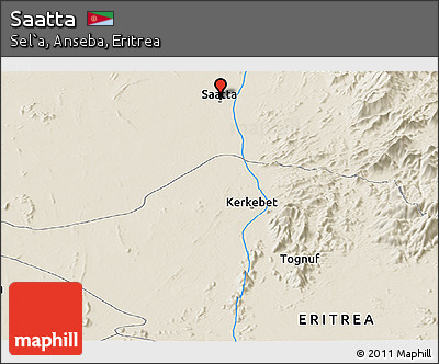 Shaded Relief Panoramic Map of Saatta