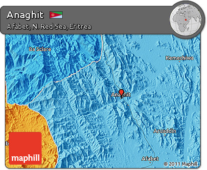 Political 3D Map of Anaghit