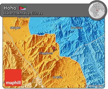 Political 3D Map of Hoho