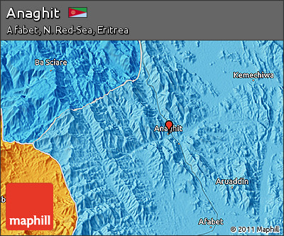 Political 3D Map of Anaghit