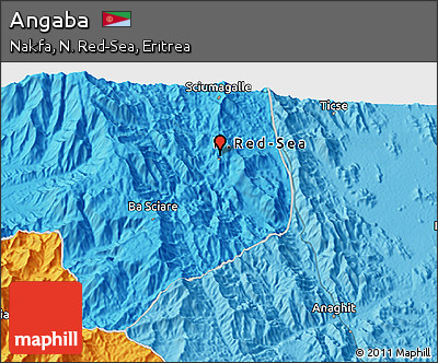 Political 3D Map of Angaba