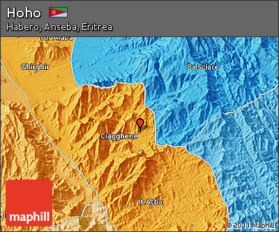 Political 3D Map of Hoho