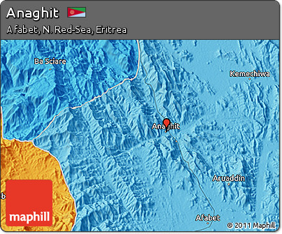 Political 3D Map of Anaghit