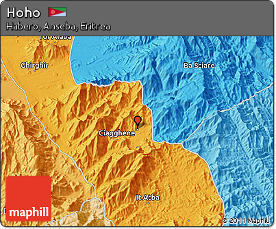 Political 3D Map of Hoho