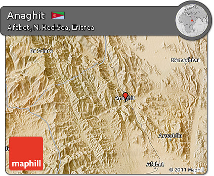 Satellite 3D Map of Anaghit
