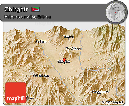 Satellite 3D Map of Ghirghir