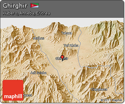 Satellite 3D Map of Ghirghir