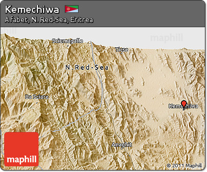 Satellite 3D Map of Kemechiwa