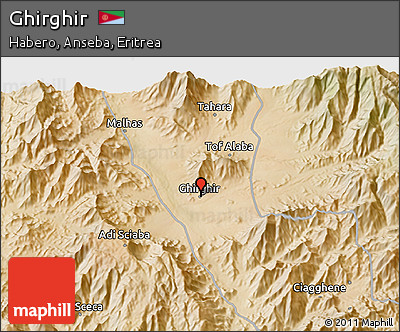 Satellite 3D Map of Ghirghir