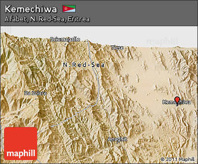 Satellite 3D Map of Kemechiwa