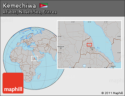 Gray Location Map of Kemechiwa