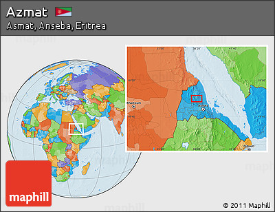 Political Location Map of Azmat