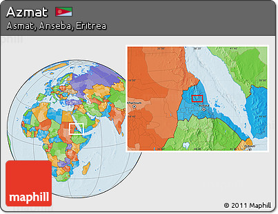 Political Location Map of Azmat