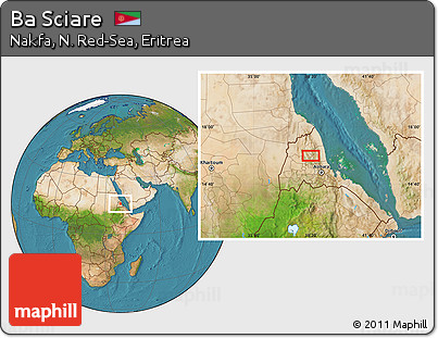 Satellite Location Map of Ba Sciare