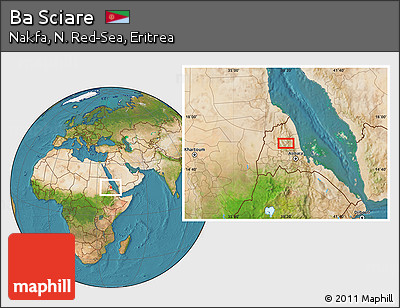 Satellite Location Map of Ba Sciare