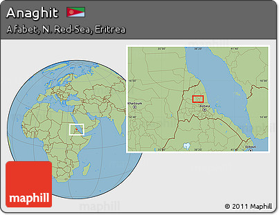 Savanna Style Location Map of Anaghit