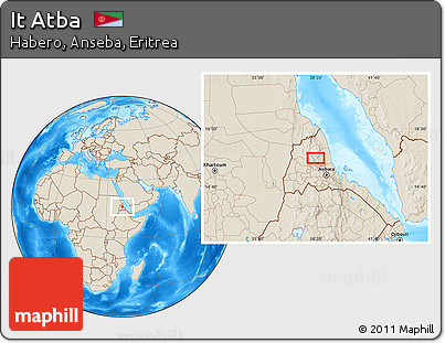 Shaded Relief Location Map of It Atba