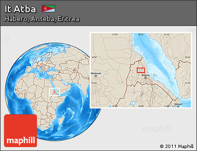 Shaded Relief Location Map of It Atba
